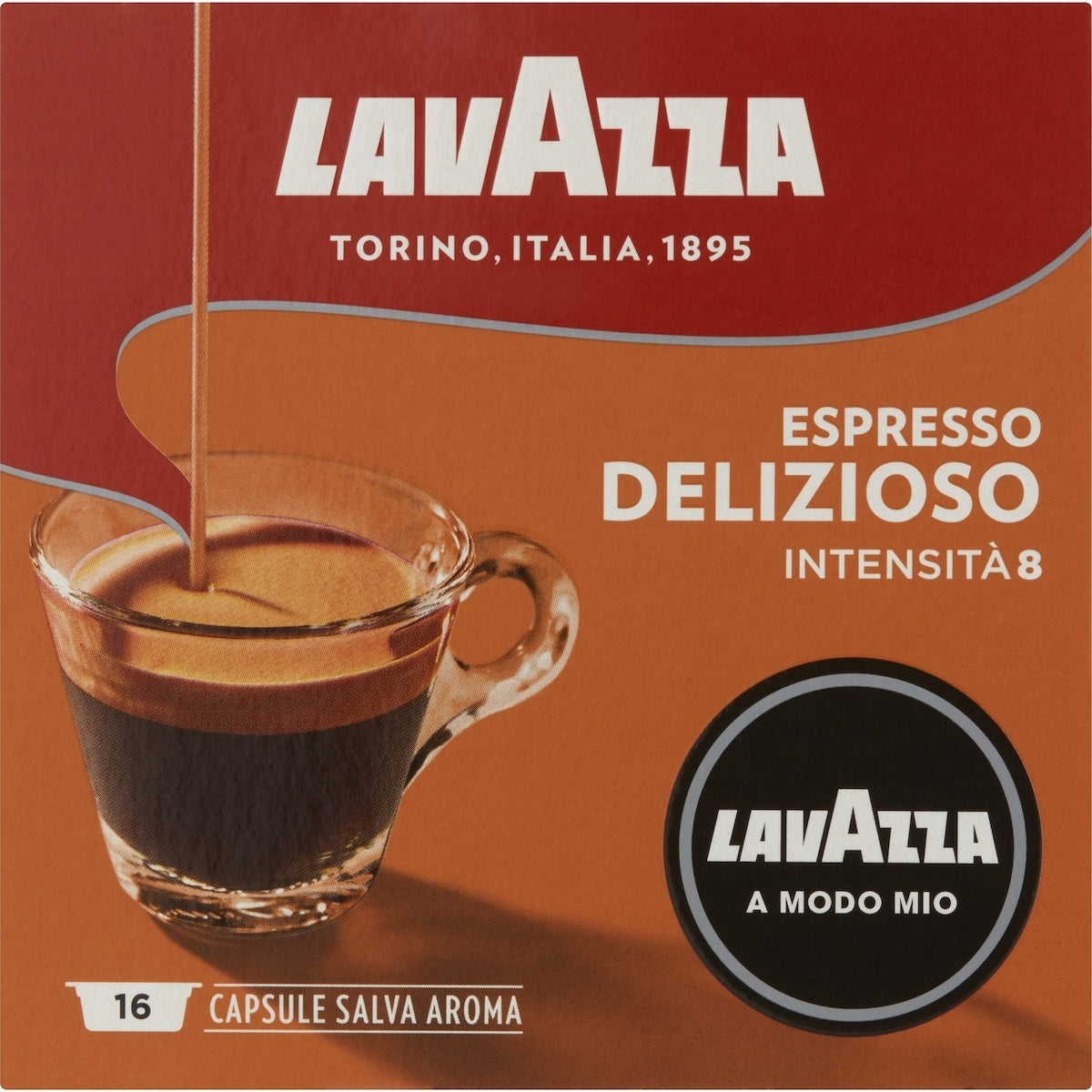 Lavazza Delizioso Coffee Pods A Modo Mio 16 Pack