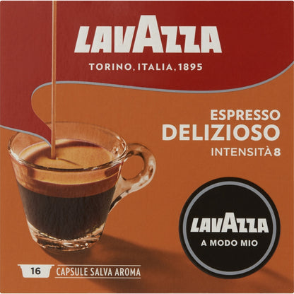 Lavazza Delizioso Coffee Pods A Modo Mio 16 Pack