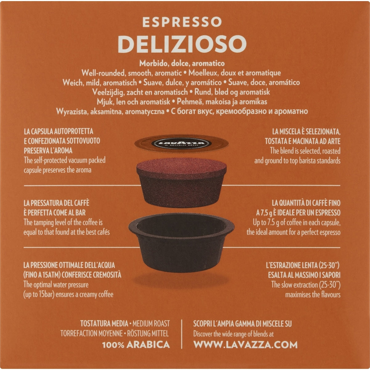 Lavazza Delizioso Coffee Pods A Modo Mio 16 Pack