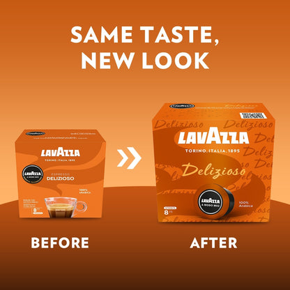 Lavazza Delizioso Coffee Pods A Modo Mio 16 Pack