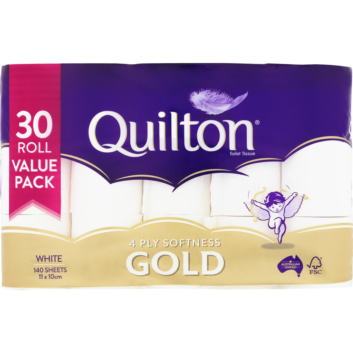 Quilton Gold 4 Ply Toilet Paper Paper 30 Pack