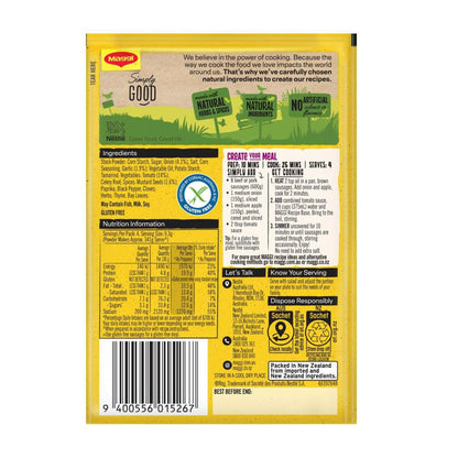 Maggi Recipe Bases Devilled Sausages Gluten Free - 37g
