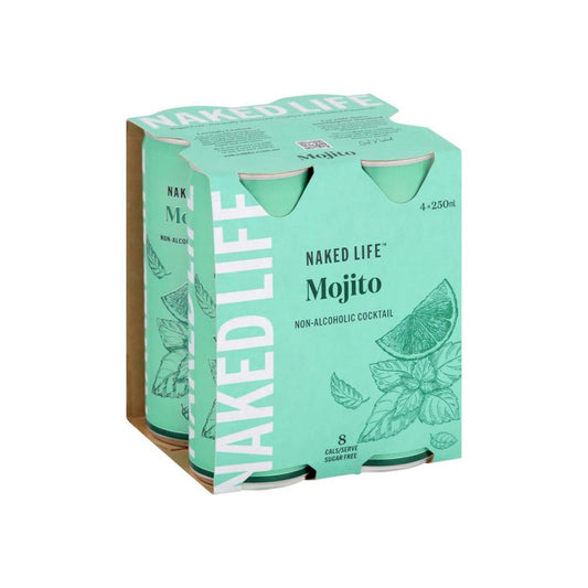 Naked Life Non Alcoholic Mojito Spritz Cocktail 250ml - 4 Pack