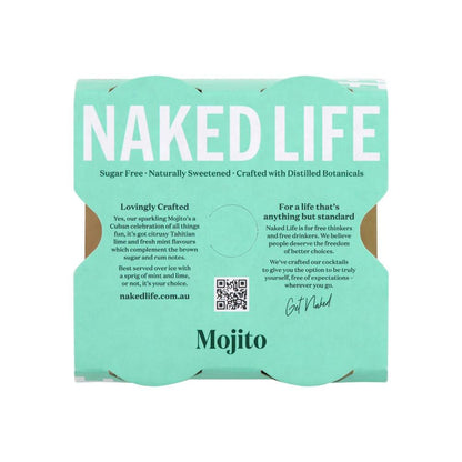Naked Life Non Alcoholic Mojito Spritz Cocktail 250ml - 4 Pack