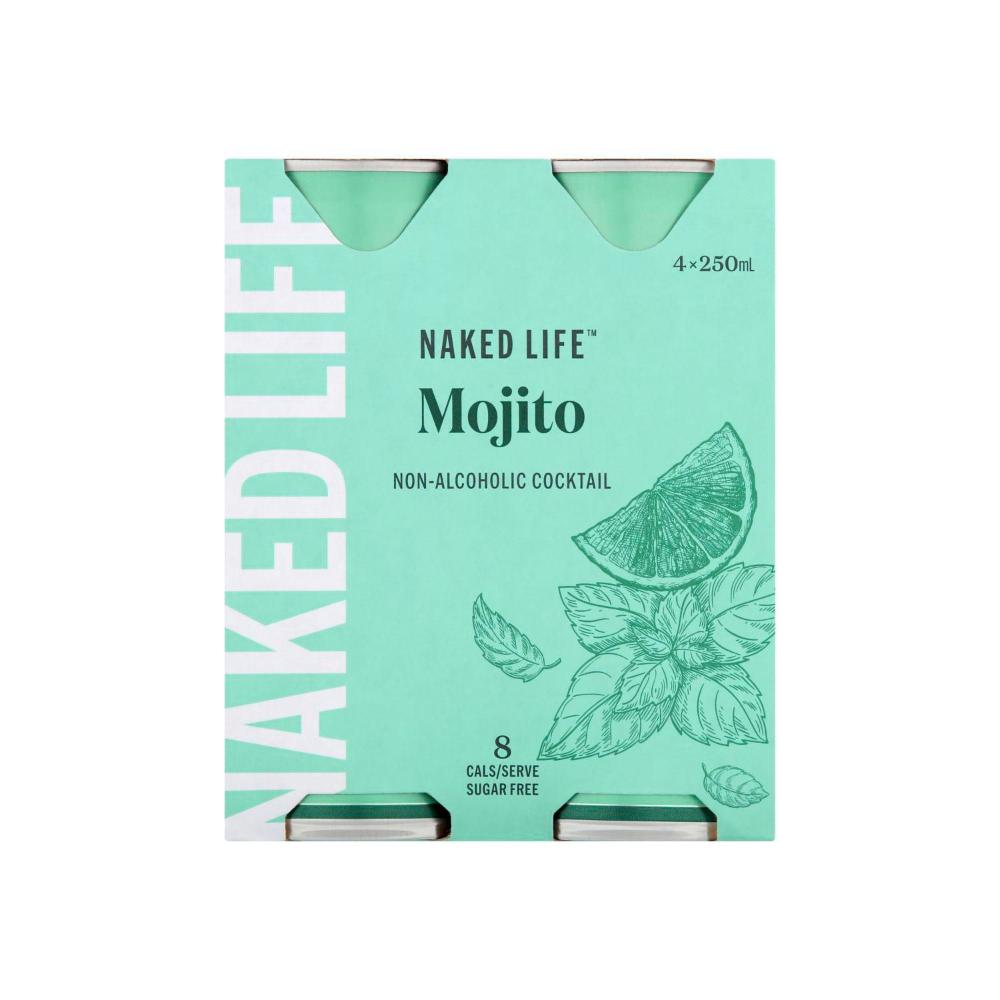 Naked Life Non Alcoholic Mojito Spritz Cocktail 250ml - 4 Pack