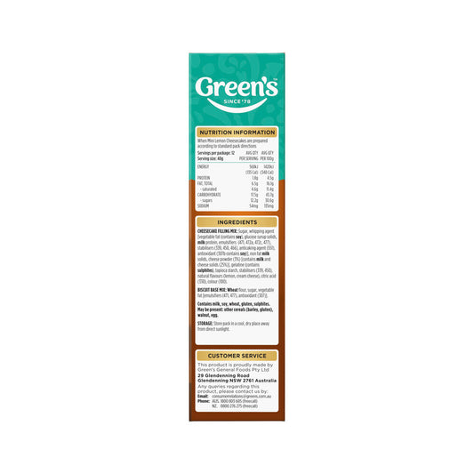 Greens Deluxe Mini Lemon Cheescake Mix - 275g