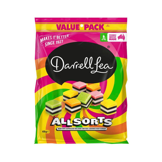 Darrell Lea Allsorts Liquorice Value Pack - 470g