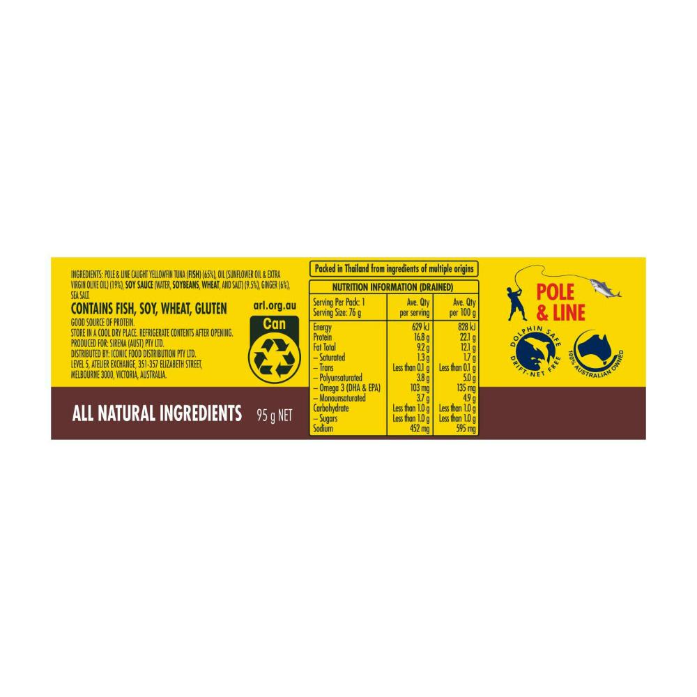 Sirena Soy & Ginger Tuna - 95g