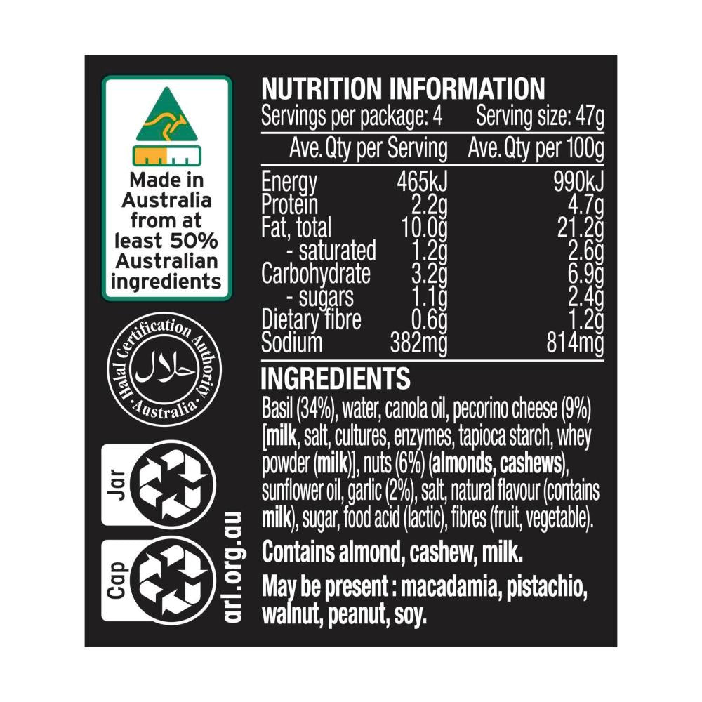 Leggo's Traditional Basil Pesto - 190g