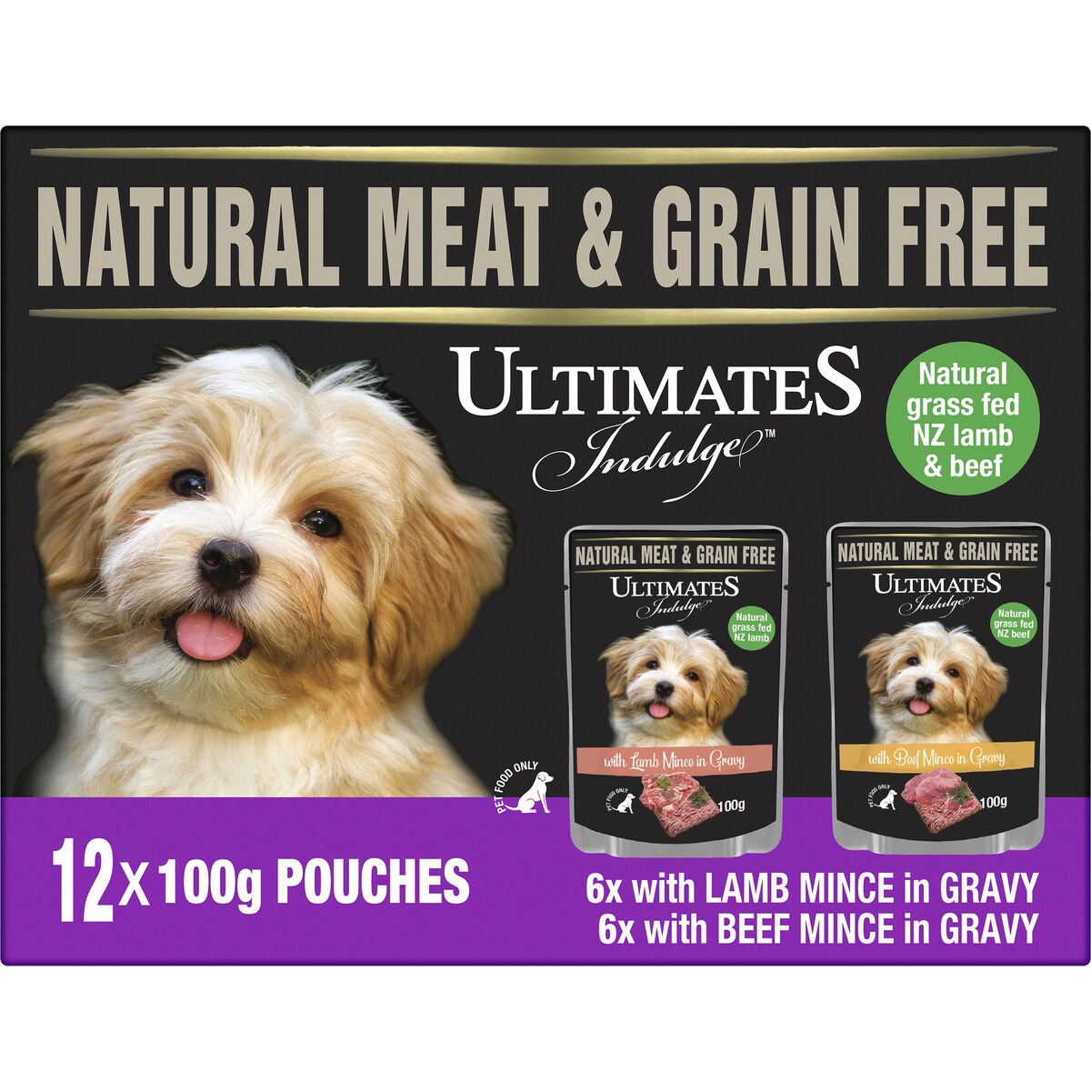 Ultimates Indulge Lamb Mince / Beef Mince With Gravy 12x100g