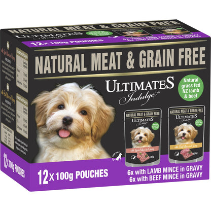 Ultimates Indulge Lamb Mince / Beef Mince With Gravy 12x100g