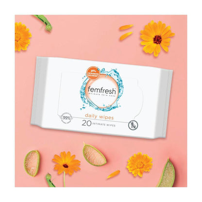Femfresh Daily Intimate Travel Wipes - 20 Pack