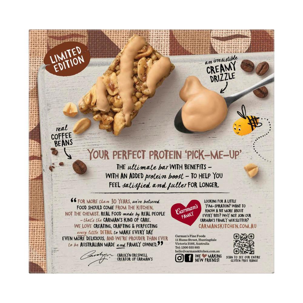 Carman's Iced Coffee Protein Bars 5 Pack - 200g