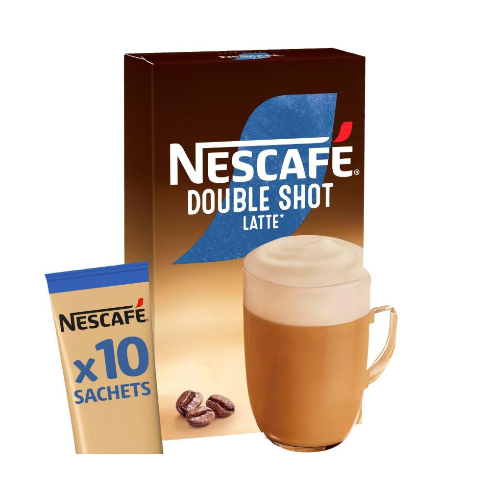 Nescafe Double Shot Latte Coffee Sachets - 10 Pack