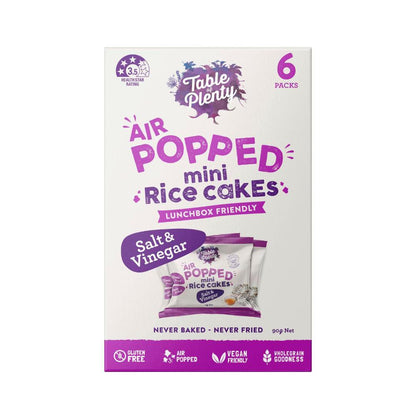 Table Of Plenty Multipack Popped Rice Cakes Salt & Vinegar 6 Pack - 90g