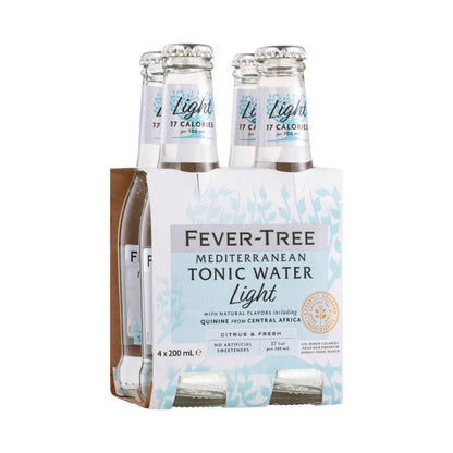 Fever-Tree Light Mediterranean Tonic Water 4x200ml - 4 pack