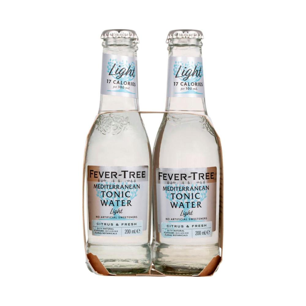Fever-Tree Light Mediterranean Tonic Water 4x200ml - 4 pack