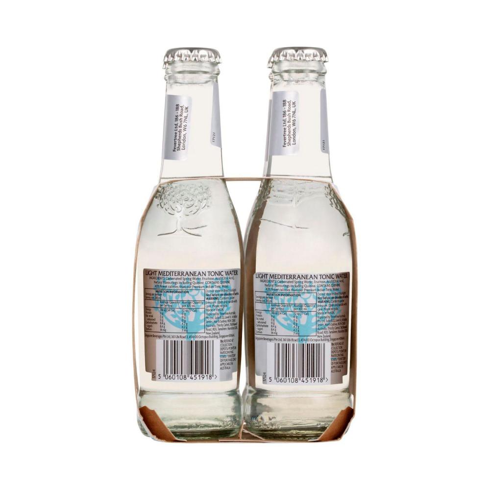 Fever-Tree Light Mediterranean Tonic Water 4x200ml - 4 pack