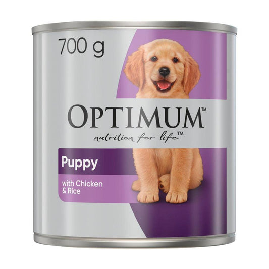 Optimum Puppy Wet Dog Food With Chicken & Rice - 700g