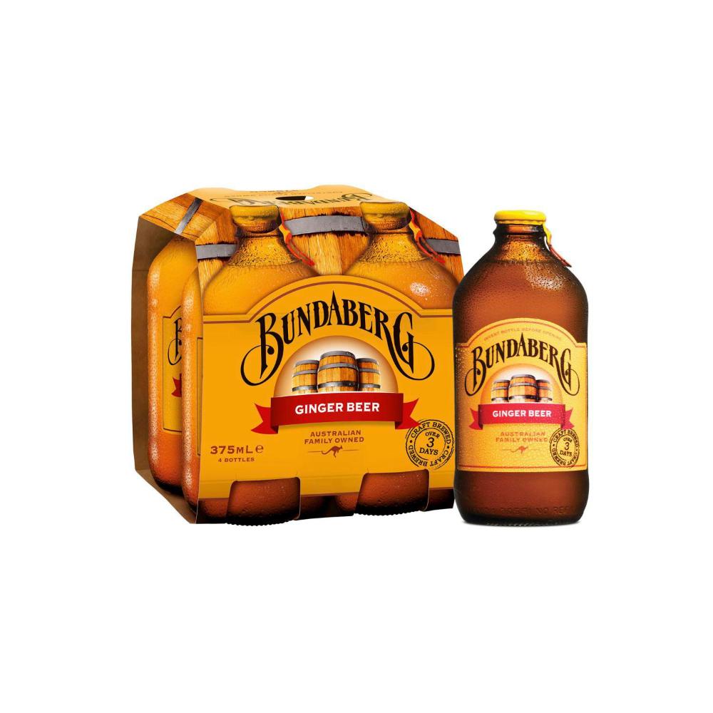 Bundaberg Brewed Drink Ginger Beer 4x375ml