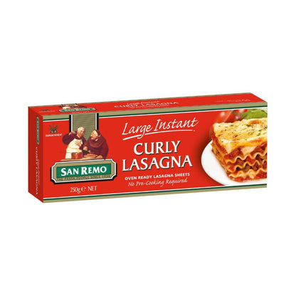 San Remo Instant Curly Large Lasagna Sheets - 250g