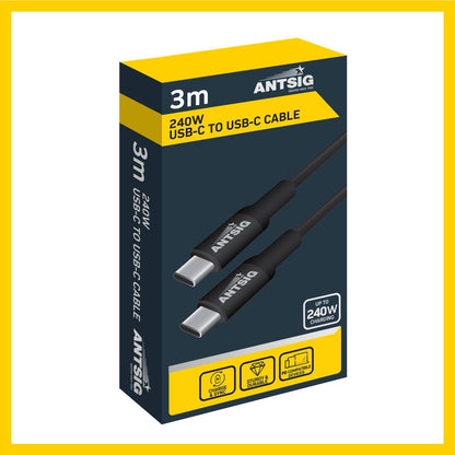 Antsig 240W USB C to USB C Cable - 3m