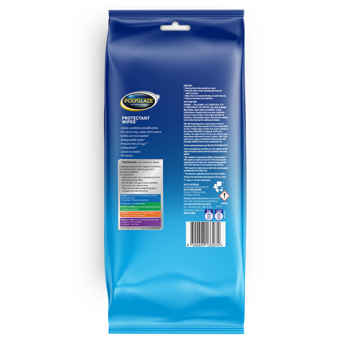 Polyglaze Auto Protectant Wipes - 30 Pack