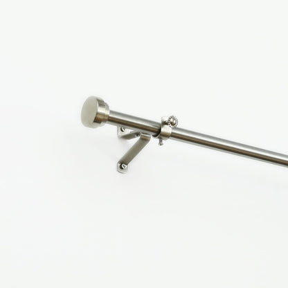 Windoware Satin Adjustable Curtain Rod Bracket - 75-95mm - Pewter - 2 Pack