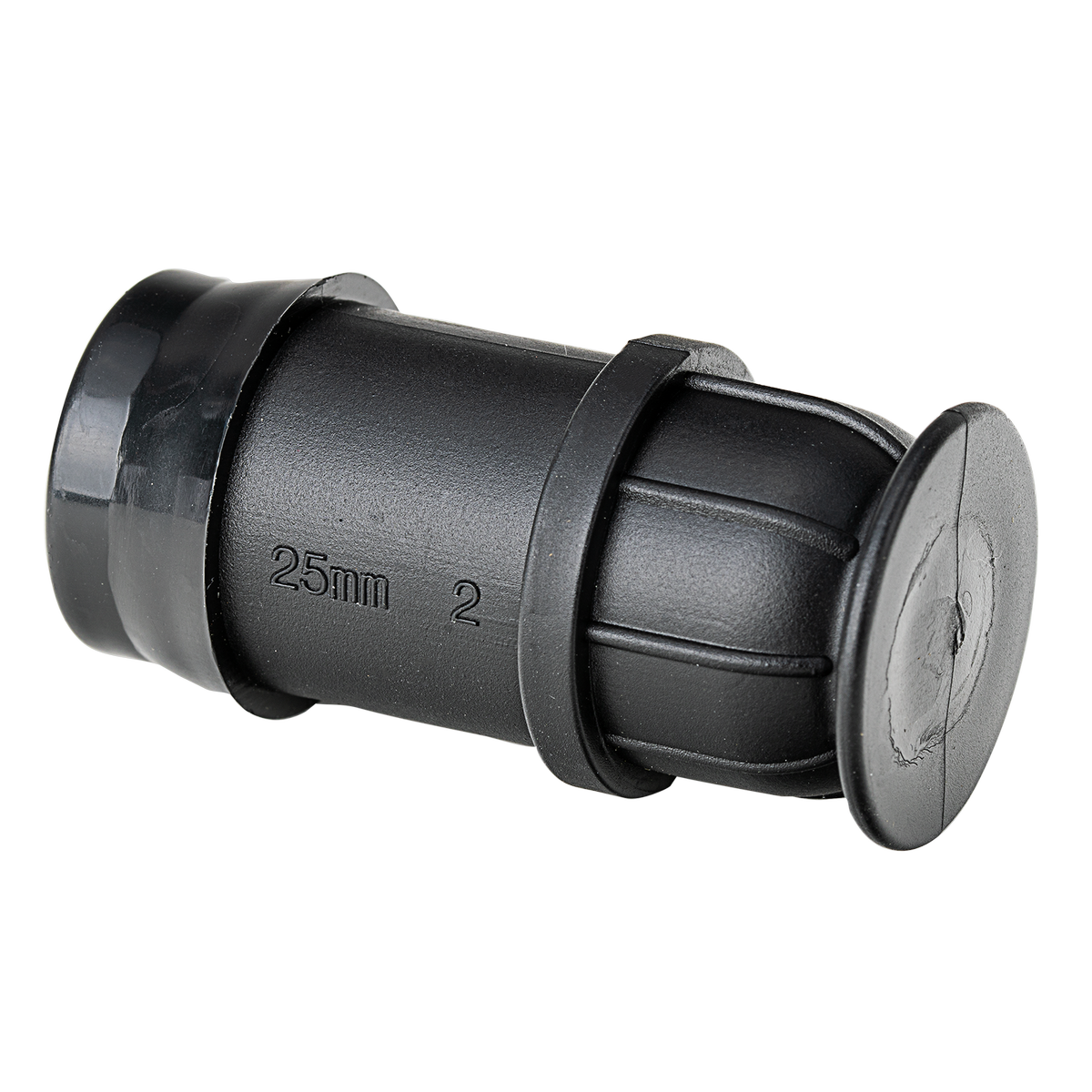 K Rain 25mm Barbed End Plug 5 Pack - Black - Polypropylene - KP25