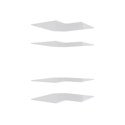 Lugna White 4 Shelf Corner Insert Kit - 900mm x 580mm