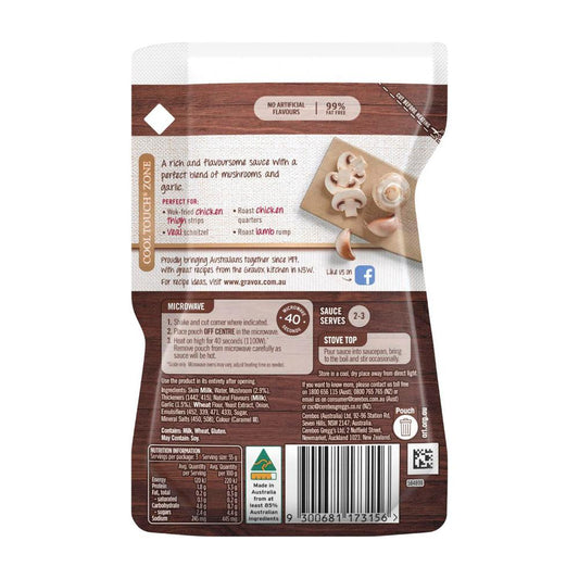 Gravox Mushroom & Garlic Sauce Liquid Pouch - 165g
