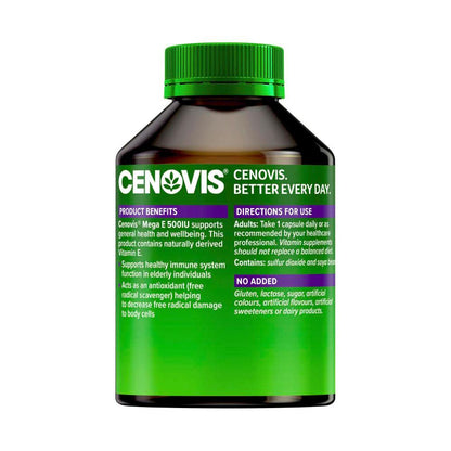 Cenovis Mega Vitamin E 500mg Capsules - 250 pack