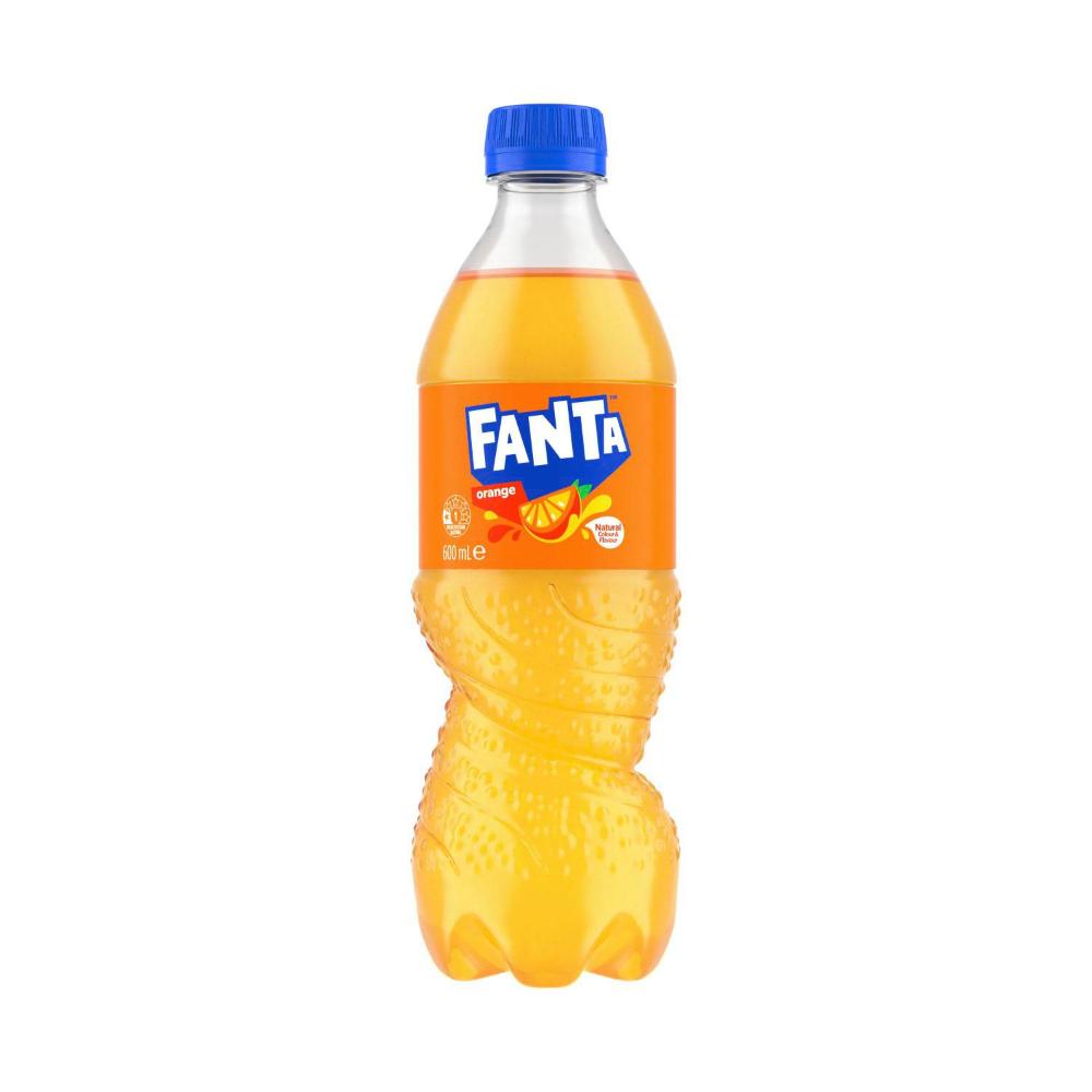 Fanta Orange Soft Drink Bottle - 600mL