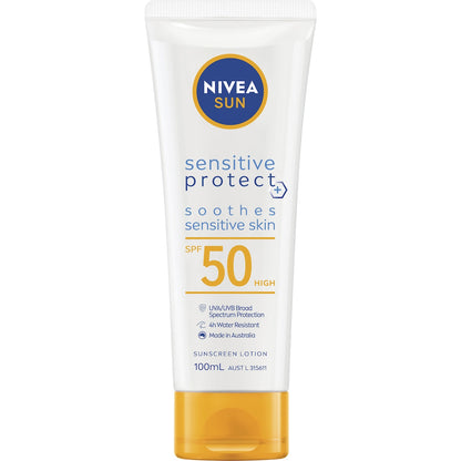 Nivea Spf 50 Sun Sensitive Protect Sunscreen Lotion 100ml