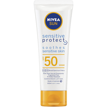 Nivea Spf 50 Sun Sensitive Protect Sunscreen Lotion 100ml