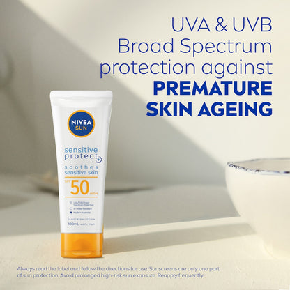 Nivea Spf 50 Sun Sensitive Protect Sunscreen Lotion 100ml