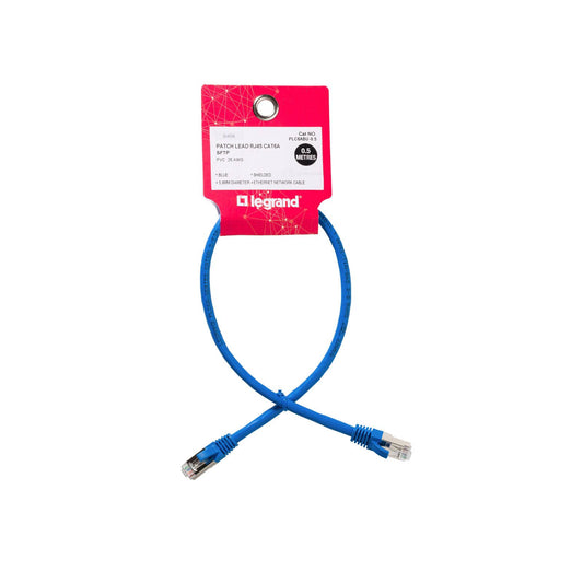 Legrand Cat6A RJ45 S/FTP Patch Lead - 0.5m - Blue