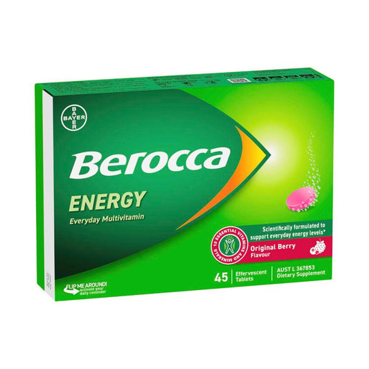 Berocca Energy Vitamin B & C Original Berry Flavour Effervescent Tablets - 1 Pack