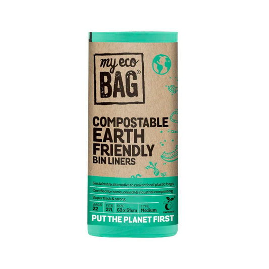 My Eco Bag 27L Compostable Garbage Bag Bin Liner - 22 pack