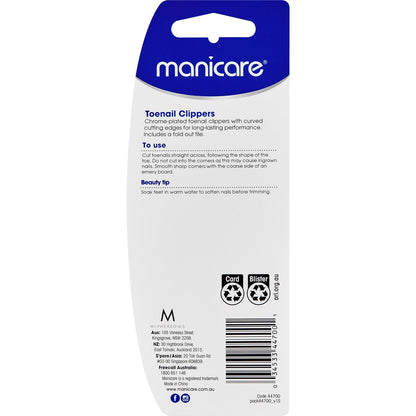 Manicare Toe Nail Clippers With Nail File Each