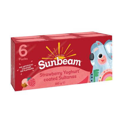 Sunbeam Strawberry Yoghurt Covered Sultanas 6x30g