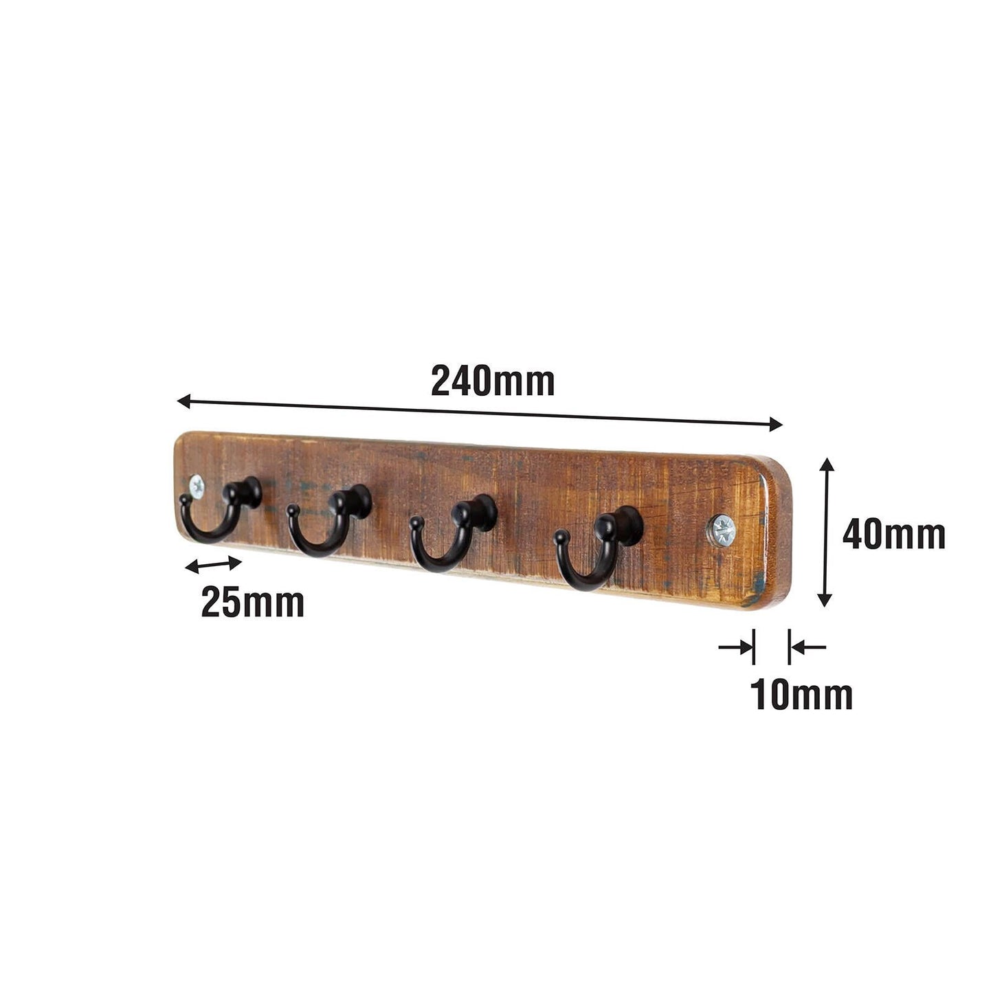 Adoored Rustic Key Rack 4 Hook