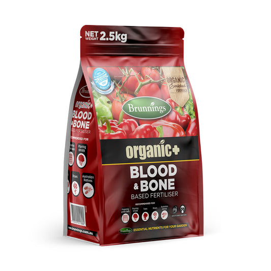 Brunnings Organic+ Blood & Bone Fertiliser - 2.5kg