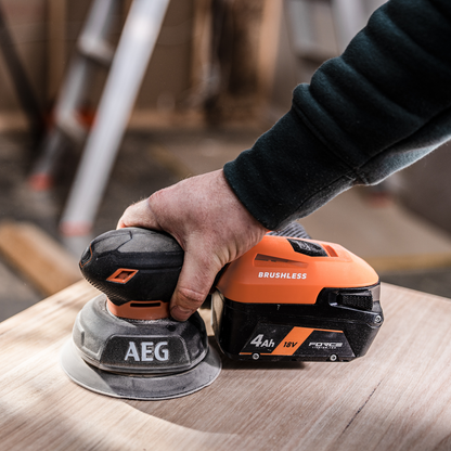 AEG Brushless Sub Compact Random Orbital Sander - 125mm - 18V - Skin Only