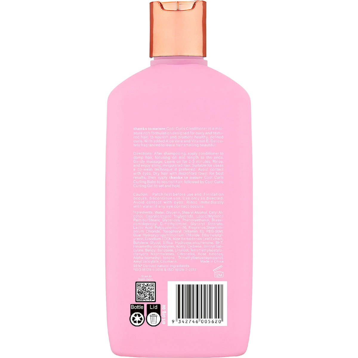Thanks To Nature Cool Curls Conditioner With Aloe Vera For Curly Hair 500ml