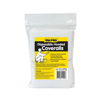 Uni Pro XXL Hooded Disposable Coveralls - White