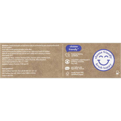 Hello Flouride Toothpaste Blue Raspberry 110g