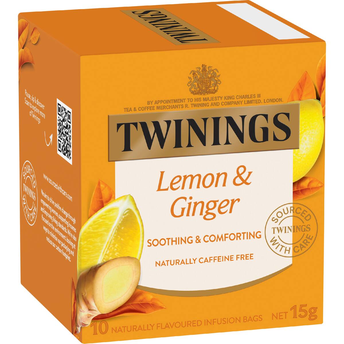 Twinings Lemon & Ginger Tea Bags 15g X 10 Pack