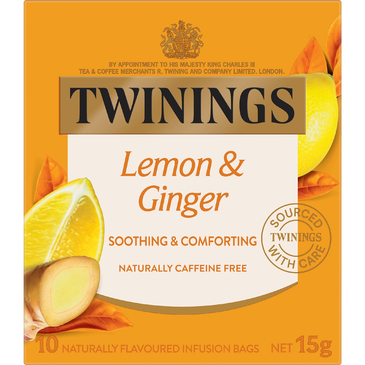 Twinings Lemon & Ginger Tea Bags 15g X 10 Pack
