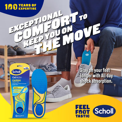 Scholl Gel Activ Casual Insoles Large Pair Each